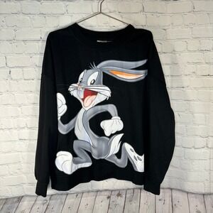 Looney Tunes Bugs Bunny Graphic Sweatshirt Primark Black XL Pullover